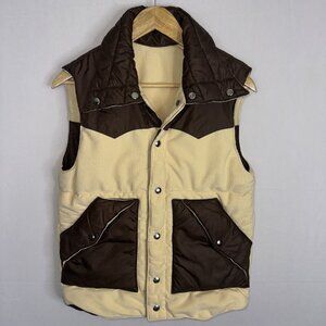 Vintage Pioneer Sportswear Corduroy Puffer Vest Brown Tan Western | Men’s M